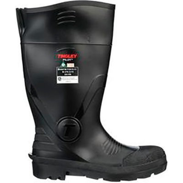 Tingley Pilot„¢ General Purpose Boot, Men's Size 4, 15"H, Steel PR Midsole, Cleated Sole, Black 31341.04